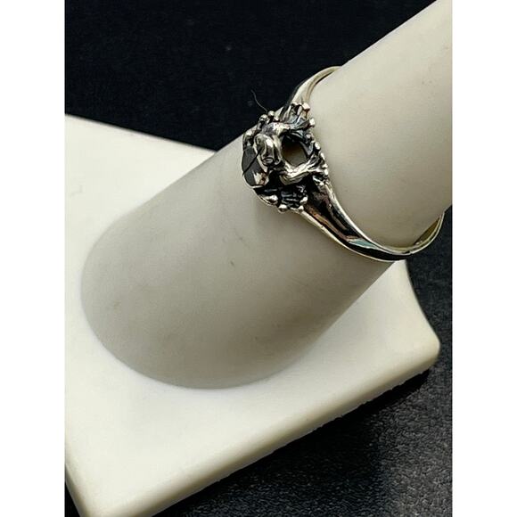 Designer Sterling Silver Tree Frog 925 Maker mark Ring Size 7.75 - Picture 6 of 10